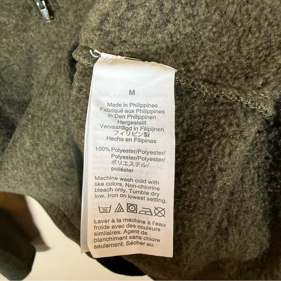 Men’s J Crew Marled Fleece Half Zip Pullover Green Size Medium - Picture 5 of 6